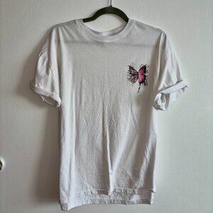 Butterfly Print Oversized Tee